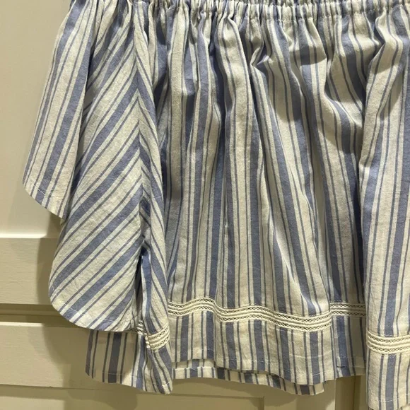 Blue & White Stripped Off the Shoulder Top - Picture 8 of 11